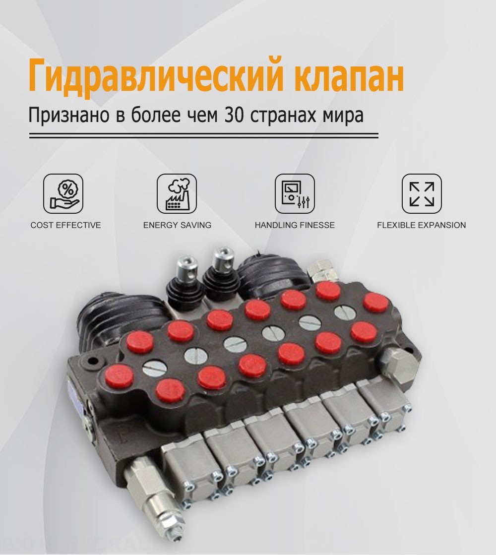 TR55 Ручной и джойстиковый 6 катушек Моноблочный направляющий клапан